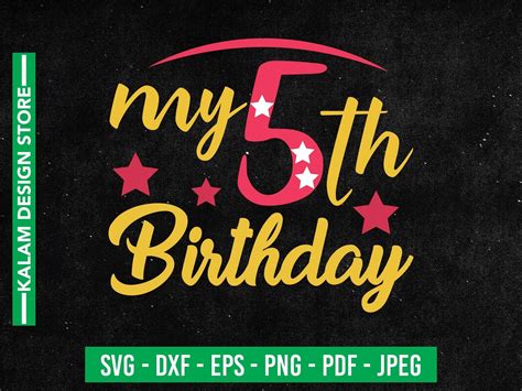 My 5th Birthday Svg Design Graphic By Mdkalambd939 · Creative Fabrica