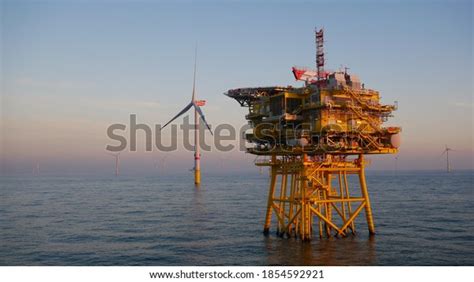 Offshore Wind Farm Substation Turbine North Stock Photo Edit Now