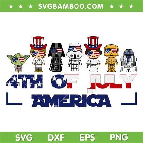 Star Wars 4th Of July America Svg Png
