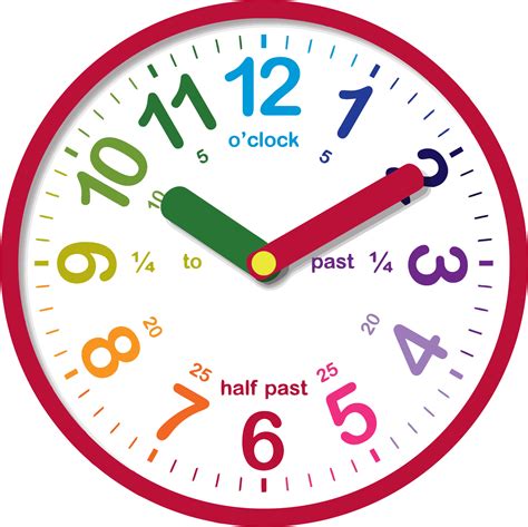 Color Clock Clipart Png In 2020 Kids Wall Clock Wall Clock Clock