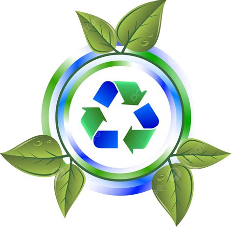 Design De Reciclagem Orgânica De ícone De Reciclagem Vetor PNG