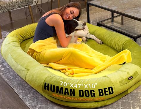 J Jimoo Human Dog Bed For People70x47x10 Adult Dog Bed