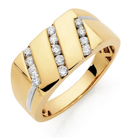 Mens Ring With 12 Carat Tw Of Diamonds In 10ct Yellow Gold