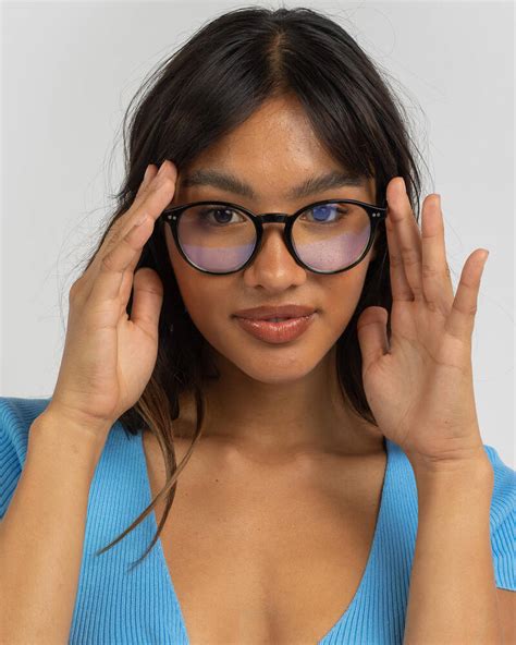 Shop Indie Eyewear Isla Blue Light Glasses In Blackclear Fast Shipping And Easy Returns City
