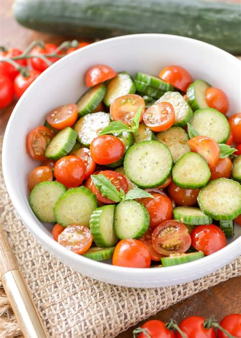 Easy Cucumber Tomato Salad Recipe Lil Luna