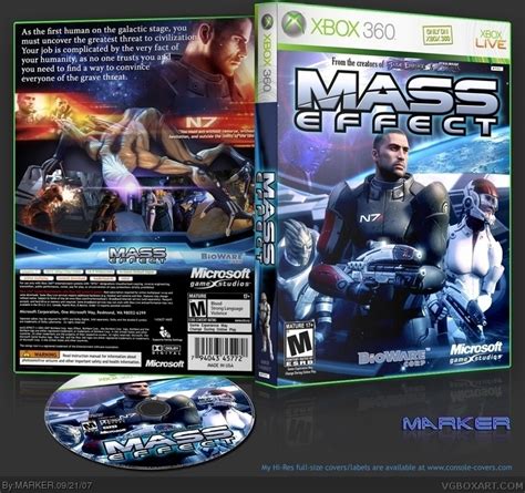 Mass Effect Xbox 360 Box Art Cover By Marker