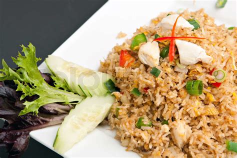 Thai Krabbe Gebratenen Reis Stock Bild Colourbox