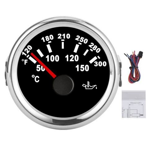 Oil Temperature Gauge 50 150℃ Oil Temperature Gauge 8 Color Lcd Display