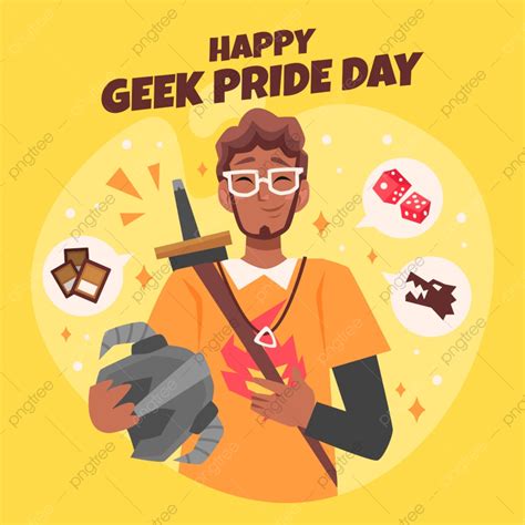 Geek Pride Day Concept Concept Geek Flat Png And Vector With