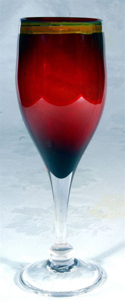 Pretty Colored Wine Glasses Etsy