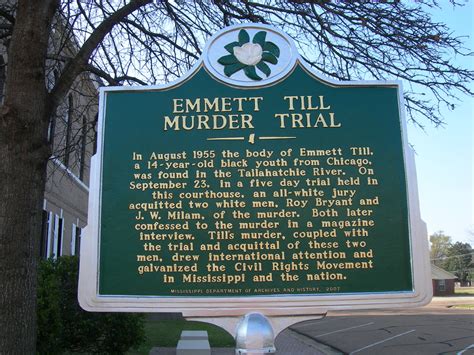 Emmett Till Historic Marker Located On The Courthouse Lawn Flickr