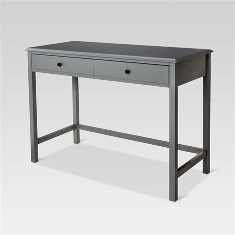 Windham Desk Threshold Gray Writing Desk With Drawers Desk With