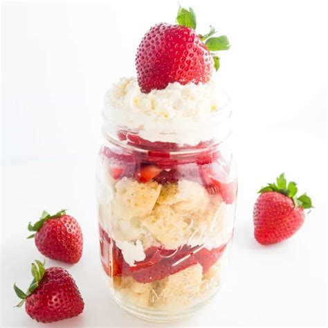 Sugar Free Strawberry Shortcake In A Jar Low Carb Gluten Free