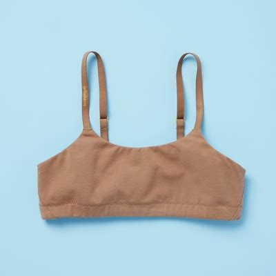 Yellowberry Girls Super Soft Cotton First Training Bra With Convertible Straps X Small Mocha
