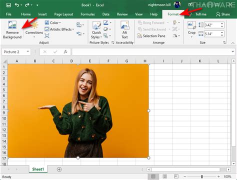 วิธีลบพื้นหลังออกจากรูปภาพของ โปรแกรม Microsoft Excel Thaiware Line