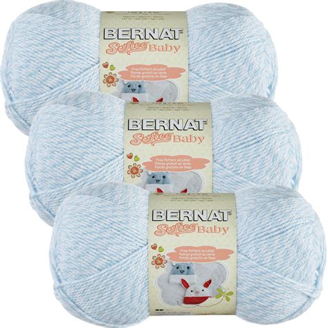 Bernat Softee Baby Yarn Solids Baby Denim Marl Multipack Of 3