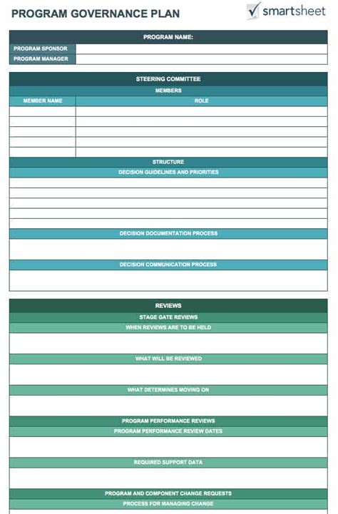 14 Free Program Management Templates Smartsheet