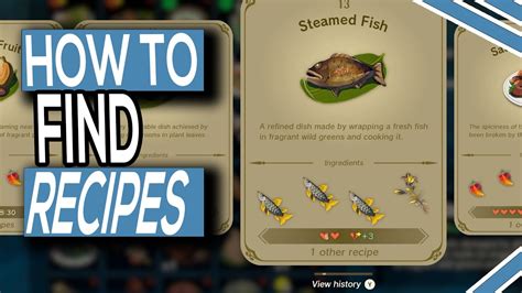 How To Find Recipes In Legend Of Zelda Tears Of The Kingdom Youtube