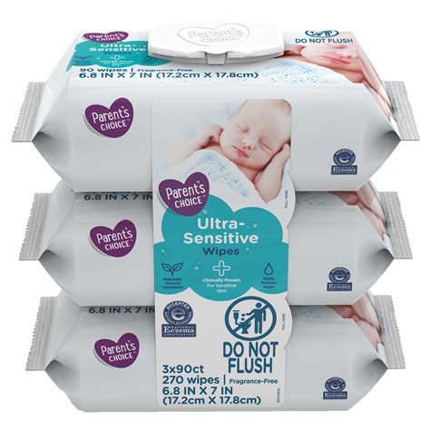 Parents Choice Ultra Sensitive Baby Wipes Choose Your Count