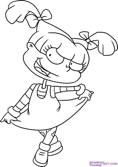 How To Draw Angelica Pickles Step By Step Nickelodeon