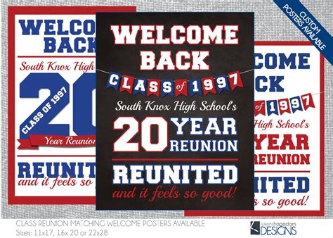 Class Reunion Welcome Poster Custom Made Digital File Etsy Class