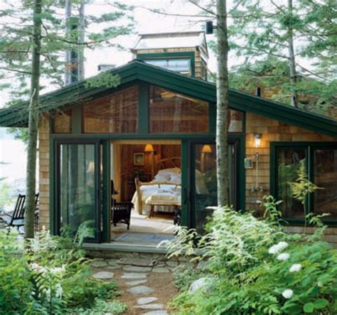 A Rustic Cottage In Maine Cottage Exterior House In The Woods