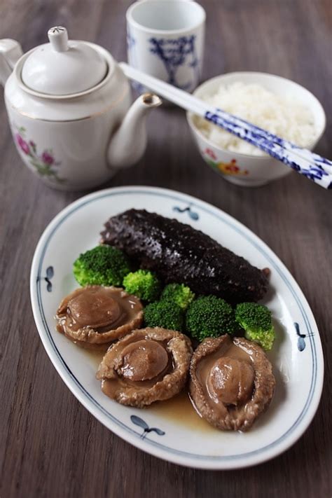 海参鲍鱼香菇 sea cucumber was served only to emperors and royalty in ancient china. Braised Abalone with Sea Cucumber - Rasa Malaysia