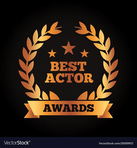 best actor award wreath laurel ribbon royalty free vector