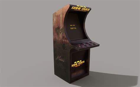 3d Model Arcade Machine Vr Ar Low Poly Cgtrader