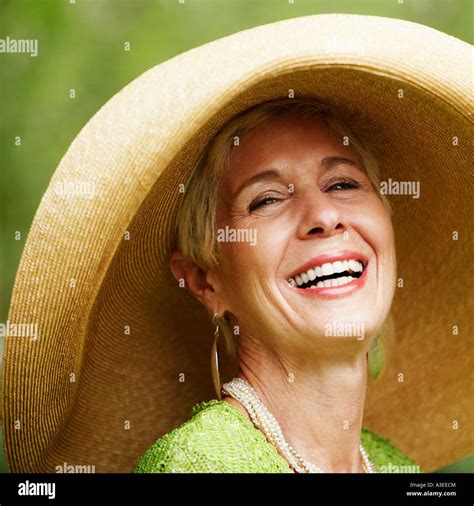 Portrait Of A Senior Woman Smiling Stock Photo Alamy