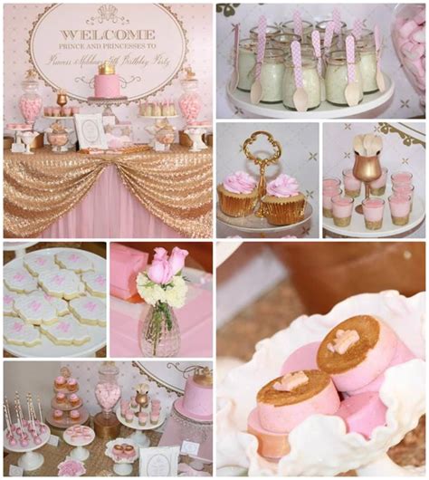 Pink And Gold Princess Party So Many Really Cute Ideas Via Kara S Party