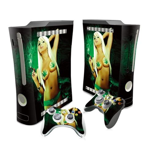 White Hair Sexy Girl Style Skin Sticker For Xbox 360 Console And Two Controllers Skin Stickers