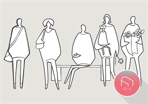 Flat Vector People Sketches For Architecture And Interior Design Ai Pdf