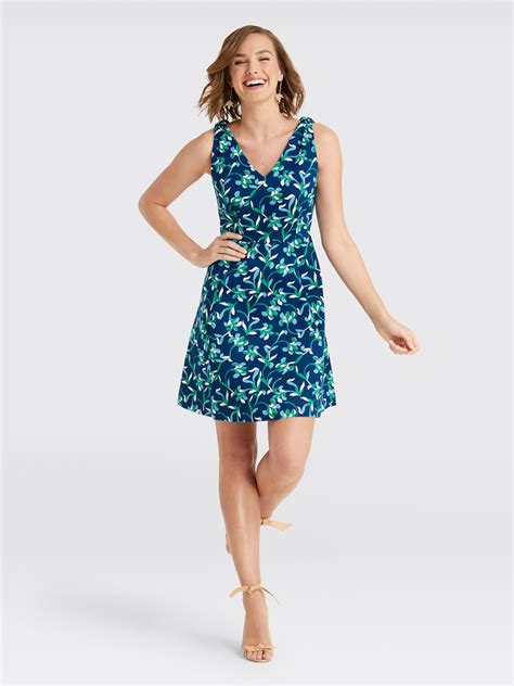 Draper James Cotton Floral Knot Love Circle Dress In Blue Save 51 Lyst
