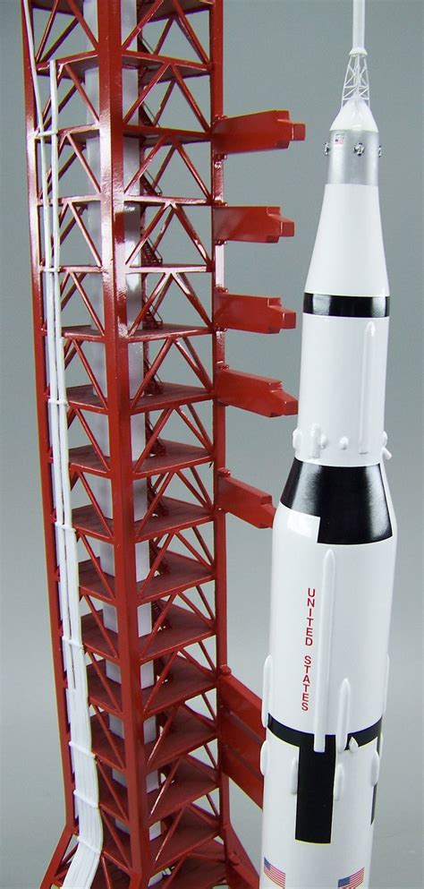 Nasa Apollo Saturn V Rocket On Tower Launch Pad 1200