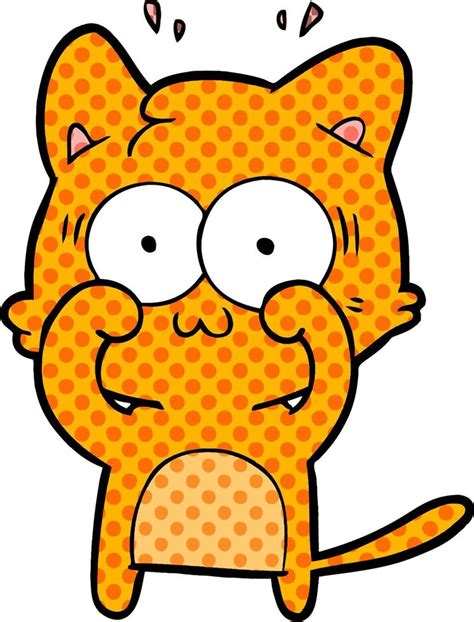 Cartoon Surprised Cat 12416842 Vector Art At Vecteezy