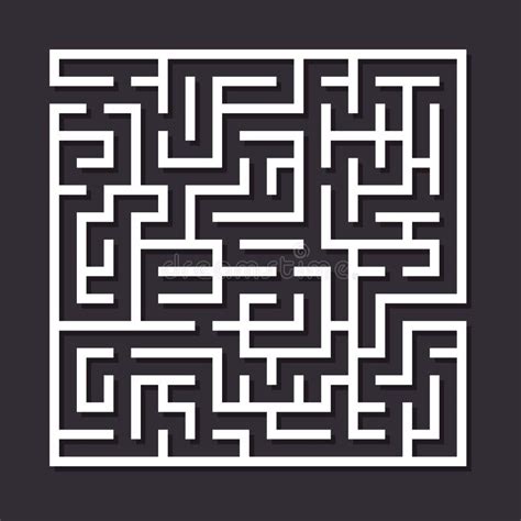 Maze Paper Labyrinth Stock Vector Illustration Of Puzzle 51438621