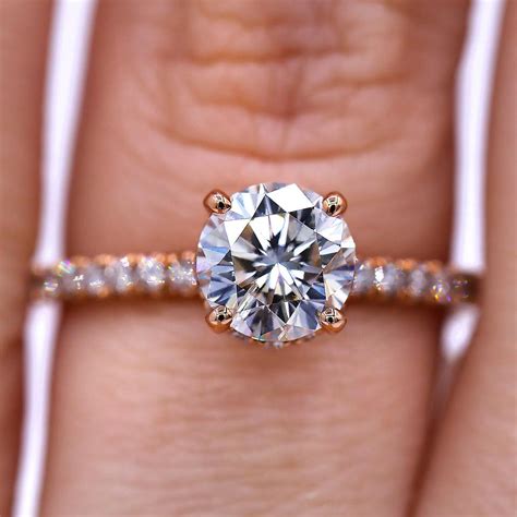 See results (1,622) ring style. Elegant Rose Gold 1.20 Carat Round Cut Diamond Engagement ...