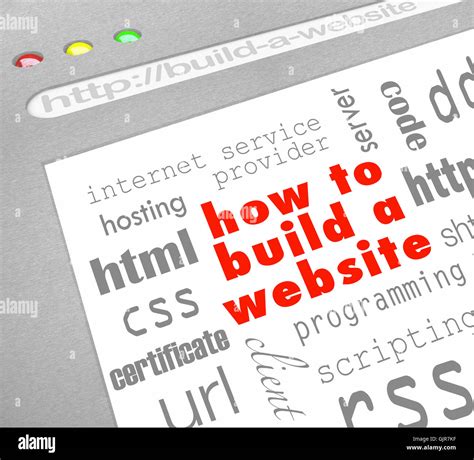 How To Build A Website Web Screen Stock Photo Alamy