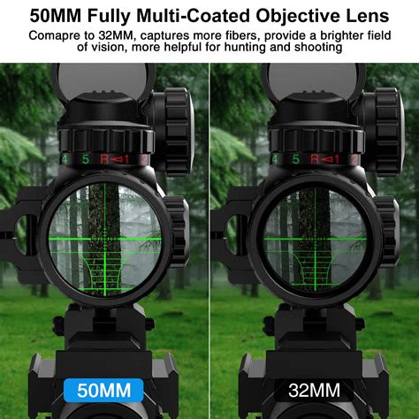 Midten Riflescope Combo 4 12x50eg Dual Illuminated Optics And Iiia2mw