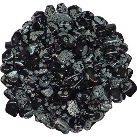 Tumbled Stones Snowflake Obsidian 1lb Kheops International