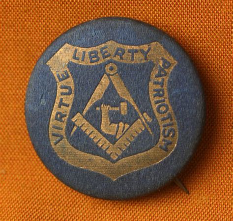 1920s Virtue Liberty Patriotism Masonic Masons Pin Ebay