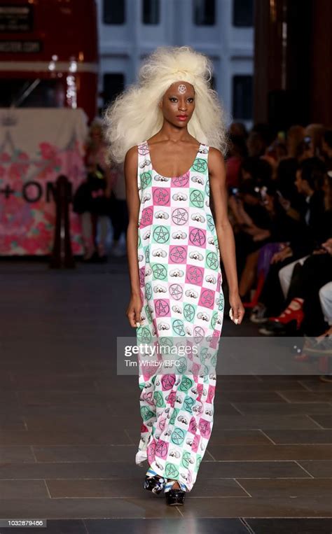 A Model Walks The Runway At The Vin Omi Ss19 Show During London