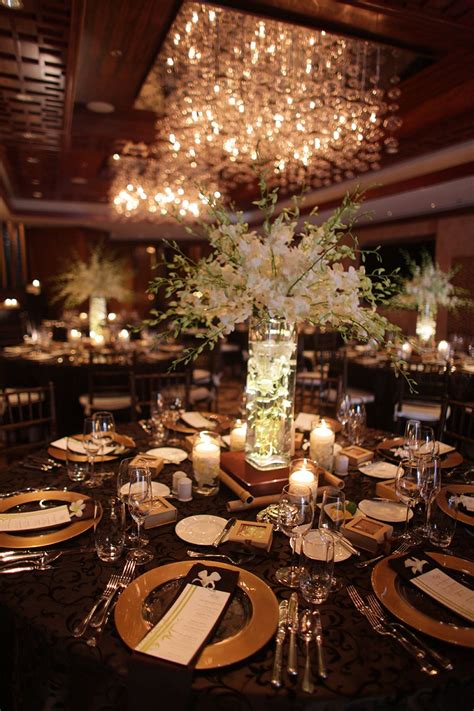 Brown And Gold Wedding Reception Decoration Gold Wedding Theme Gold