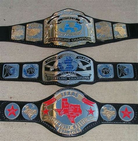 World Class Championship Wrestling Belts World Tag Team And Texas Pro Wrestling World