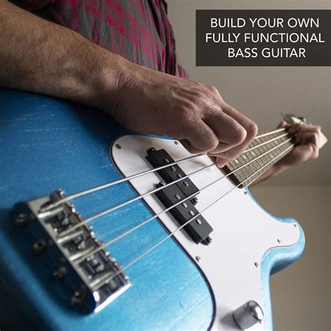 Diy Bass Guitar Kit Build Your Own Electric Bass With Phoenix Tree Wood Body Pickguard