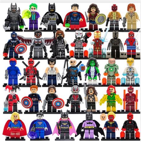 Los Vengadores Superheroes Lote De 34 Figuras Compatibles Building