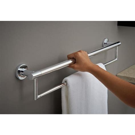 Delta Angular Modern 24 In Polished Chrome Wall Mount Ada Compliant