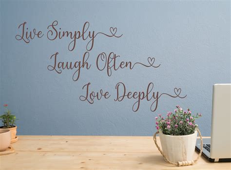 Live simply laugh often love deeply live laugh love decal | Etsy