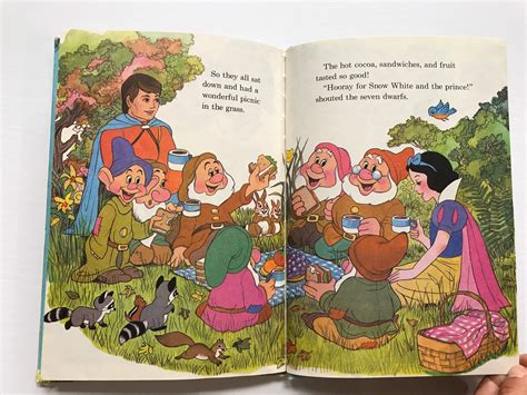 1980 Snow White Helps The Seven Dwarfs Hardcover Kids Book Etsy